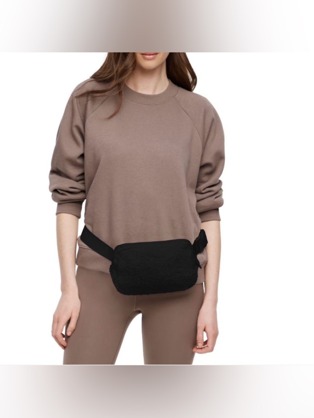 GAP Black Fuzzy Mini Belt Bag